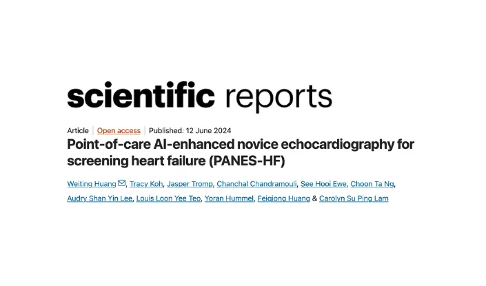 Echo AI heart failure diagnosis by novices