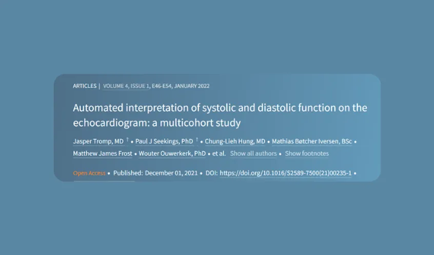 AI for echocardiography – a multicohort study of deep learning in echocardiography