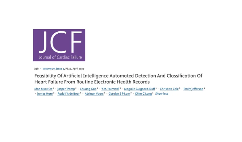AI for automated detection of heart failure in electronic health records