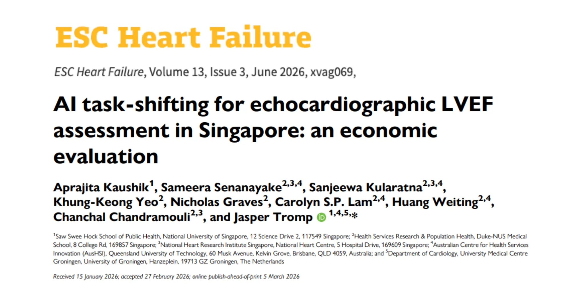 AI-Assisted Heart Failure Diagnosis: An Economic Evaluation