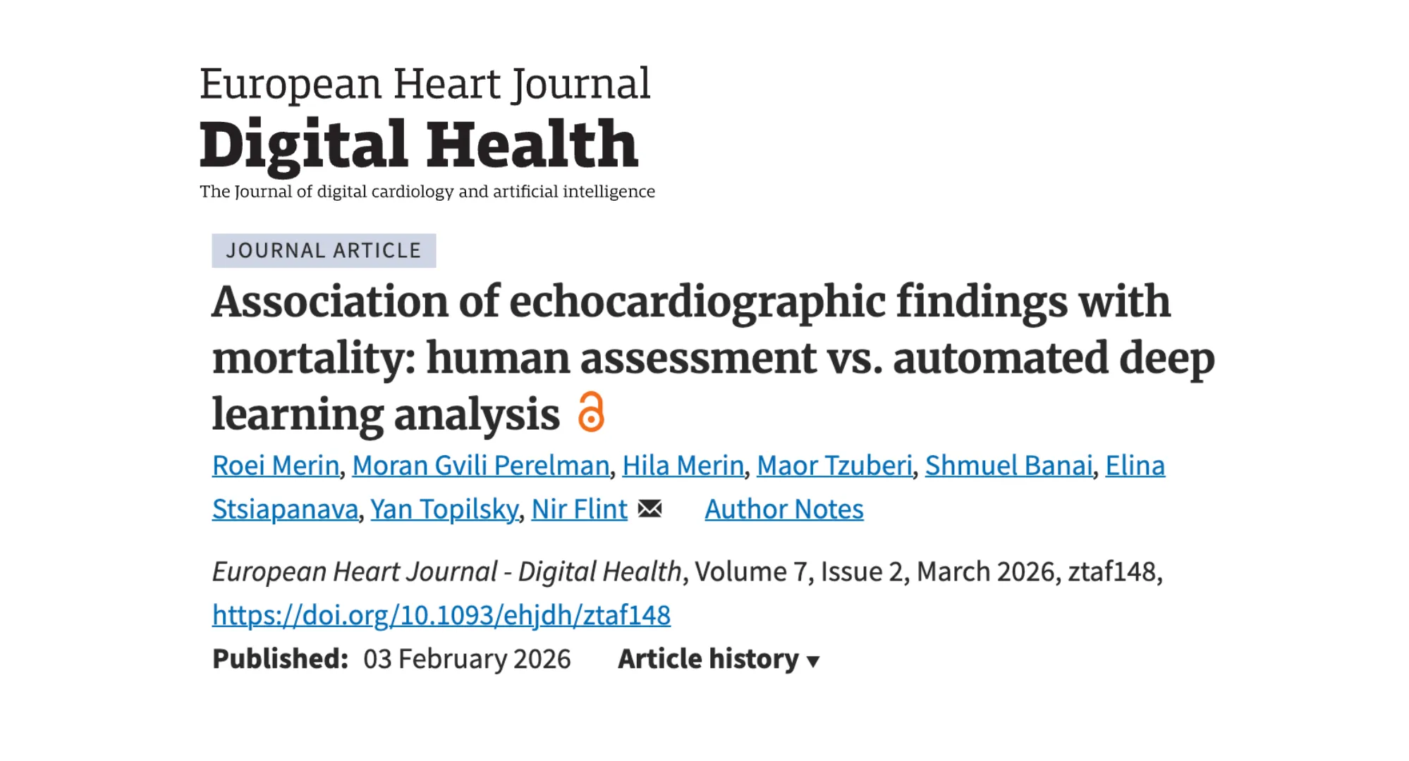 AI Echocardiographic Analysis and Mortality Prediction in Hospitalized Patients